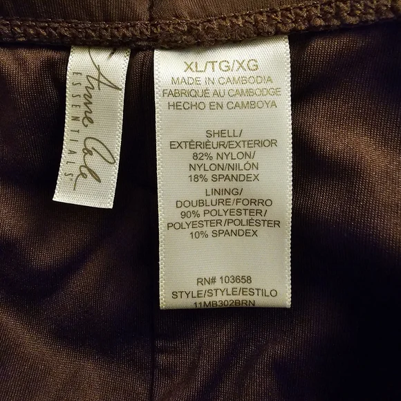 Anne Cole Swimming Suit Button. Size XL. Color Brown. - Picture 4 of 5